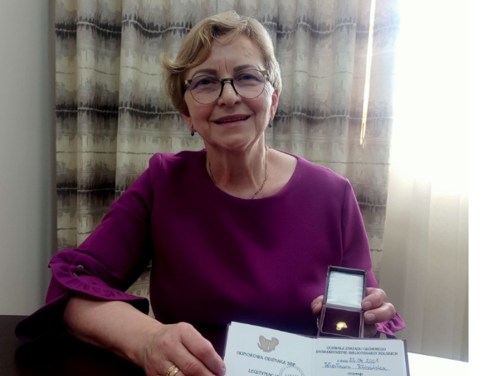 Przewodnicząca Oddziału SBP w Łomży uhonorowana przez Zarząd Główny SBP
